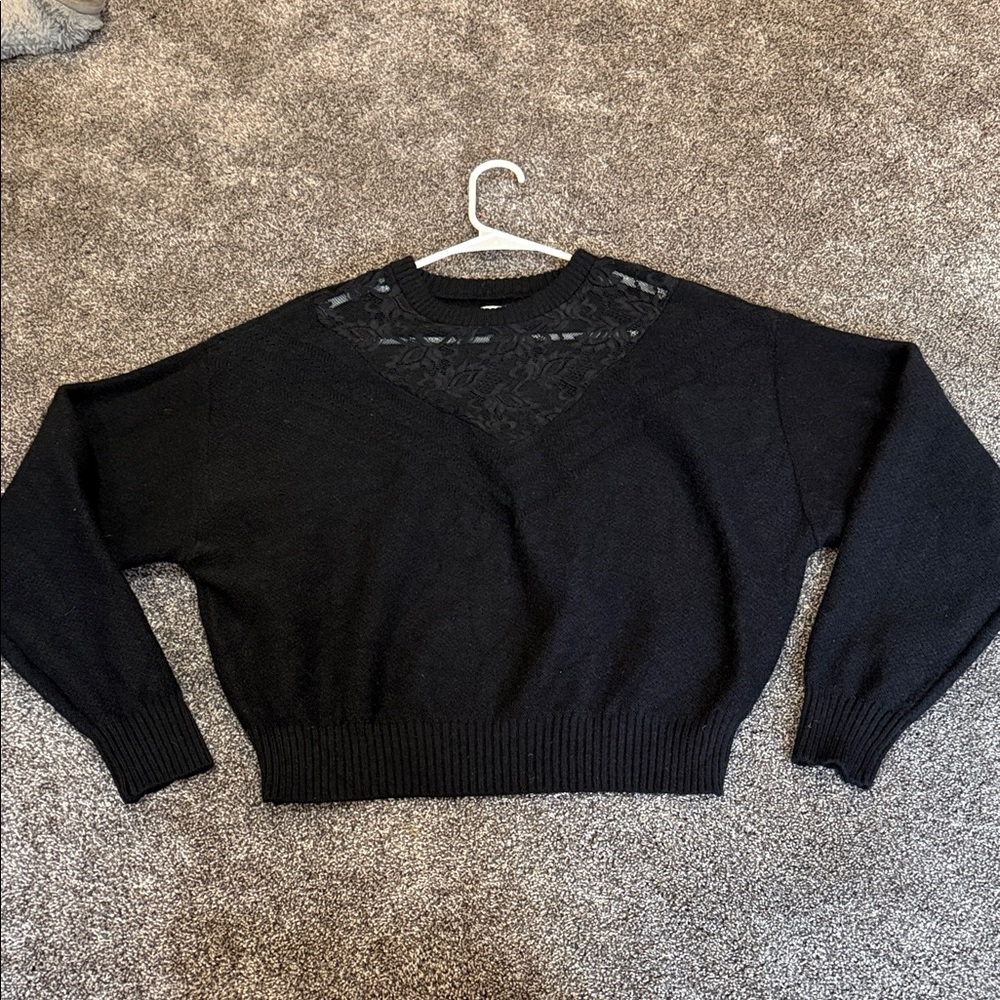 Ariat Black Lace Detail Sweater